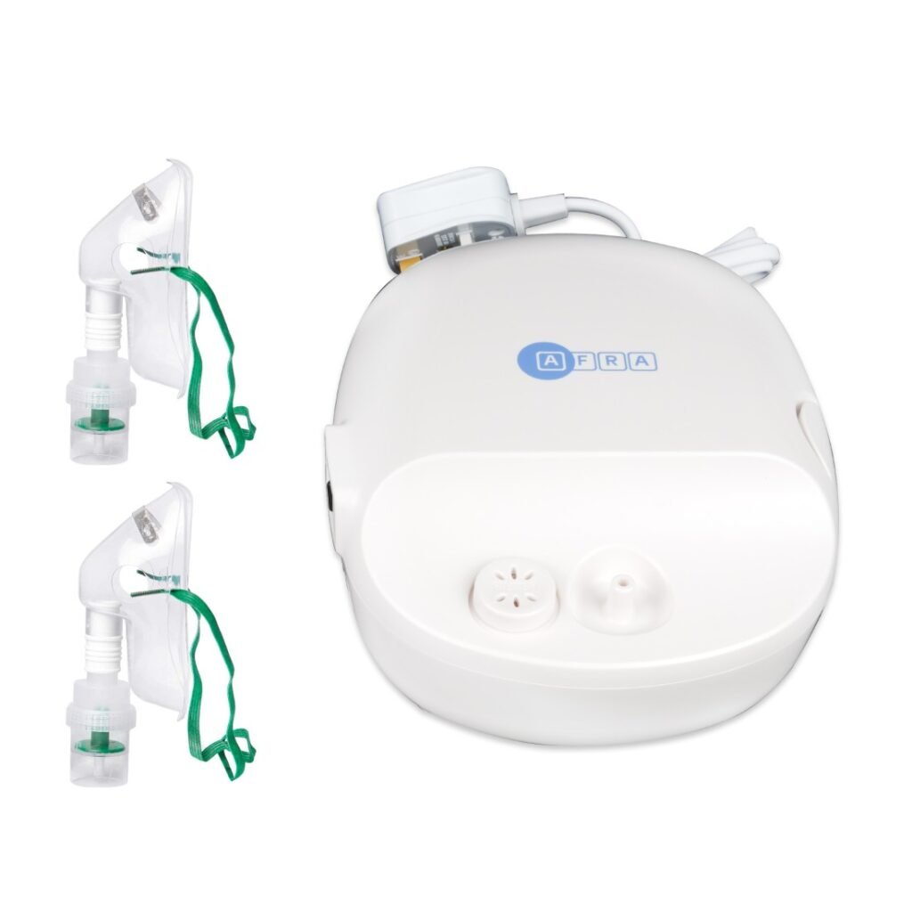 AFRA Compressor Nebulizer With Accessories | Medical-Grade | AF-400CN - white