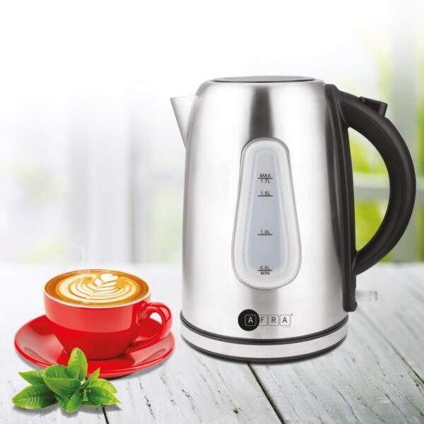 AFRA Electric Kettle, 1.7L Capacity, 2200W, Automatic Shut-off, Overheat Protection, Stainless Steel Finish, G-Mark, ESMA, RoHS, CB, 2 years warranty - Image 2