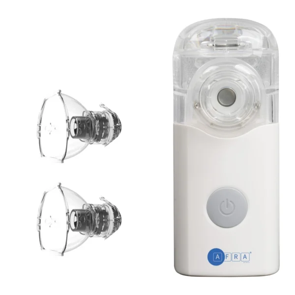 AFRA Mesh Nebulizer | White | Battery Operated | Portable & Silent | With Accessories | AF-401MN - Image 2