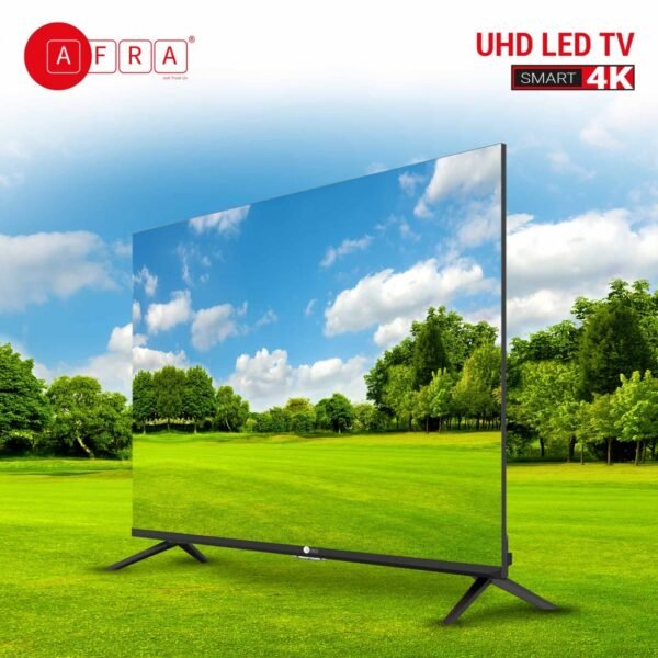 AFRA 43-inch Smart 4K UHD TV, Frameless, LED, Android 11, HDMI, USB, VGA, PC & Game Console Connection, Streaming, Netflix, Hulu, YouTube, Prime Video, AF-43114KBK, 2 Years Warranty. - Image 5