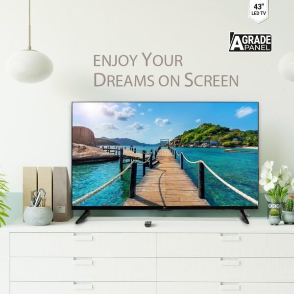 AFRA 43-inch Smart 4K UHD TV, Frameless, LED, Android 11, HDMI, USB, VGA, PC & Game Console Connection, Streaming, Netflix, Hulu, YouTube, Prime Video, AF-43114KBK, 2 Years Warranty. - Image 6
