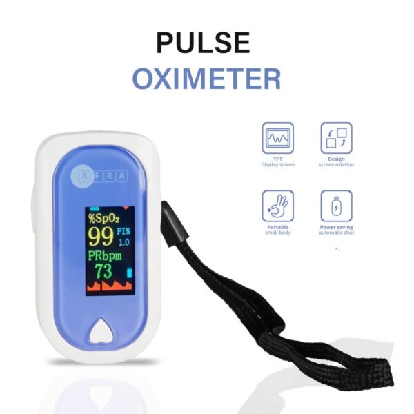AFRA  Pulse Oximeter, AF-500PO, White, With 4 Colours, TFT Display, 2 Year Warranty - Image 3
