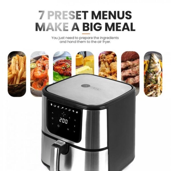 AFRA Air Fryer, 1600-1800W, 5.5L Capacity, Adjustable Temperature, Overheat Protection, Non-Slip Feet, Cool Touch Handle, G-MARK, ESMA, ROHS, and CB Certified, AF-5518AFSS, 2 years warranty - Image 4