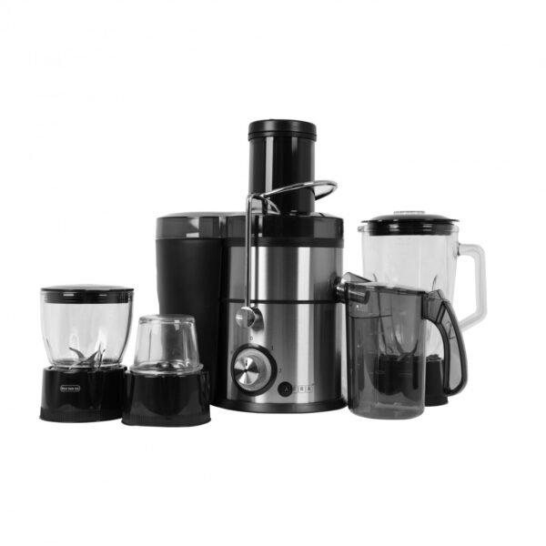 AFRA 4 in 1 Juicer, 2 Speed Settings, Pulse Function, 1.5 Litre Capacity, Glass Blender, With Meat Chopper & Grinder Jar, 5 Speed Settings, ESMA, RoHS, And CB Certified, AF-800JCBK, 2 Years Warranty - Image 2