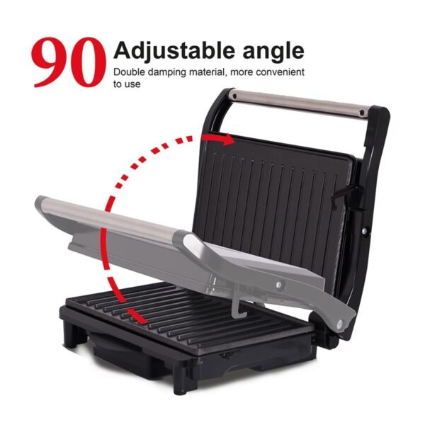 AFRA 750W Panini & Sandwich Maker – Non-Stick Grill Plates, Oil Tray, Stainless – AF-7520PMSS - Image 4