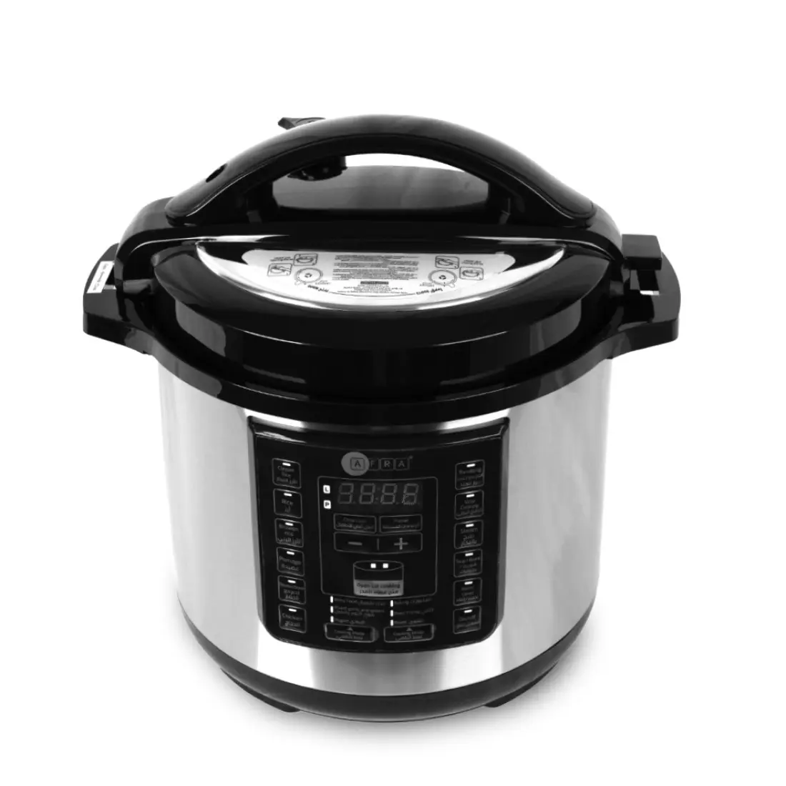 AFRA 12-in-1 Electric Pressure Cooker, 10L, 1300W, Stainless Steel, Silver – AF-1035PCSS - Image 2