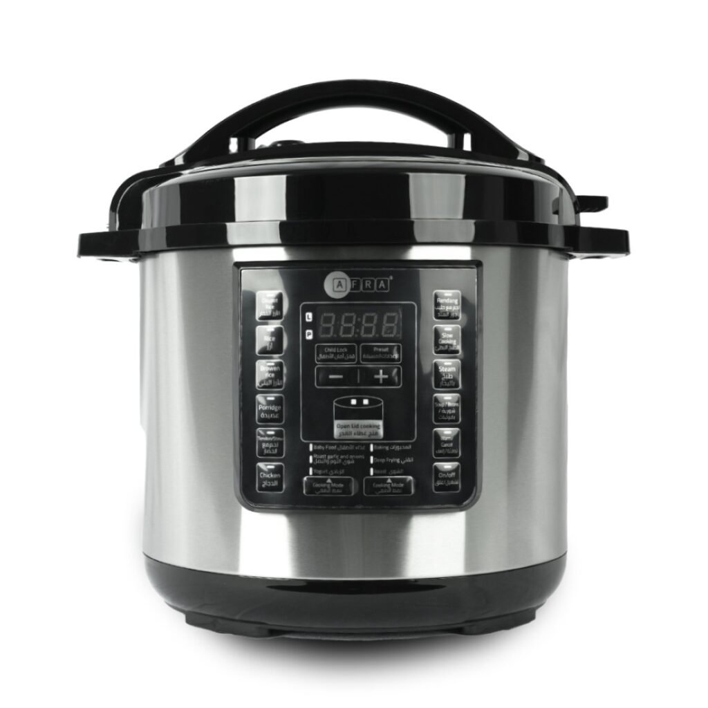 AFRA 12-in-1 Electric Pressure Cooker, 10L, 1300W, Stainless Steel, Silver – AF-1035PCSS
