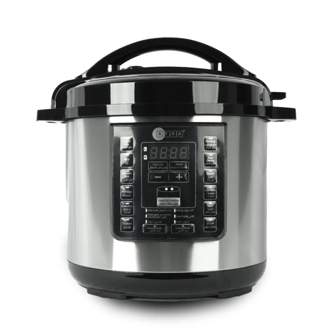 AFRA 12-in-1 Electric Pressure Cooker, 10L, 1300W, Stainless Steel, Silver – AF-1035PCSS