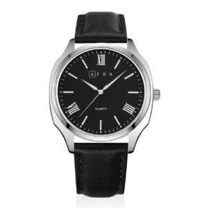 AFRA Ryder Casual Gentleman?s Watch, Silver Stainless Steel Case, Water Resistant 30m
