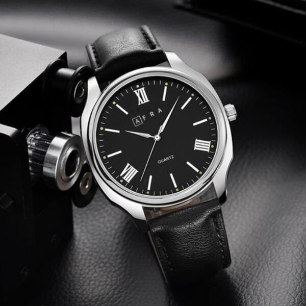 AFRA Ryder Casual Gentleman?s Watch, Silver Stainless Steel Case, Water Resistant 30m - Image 2