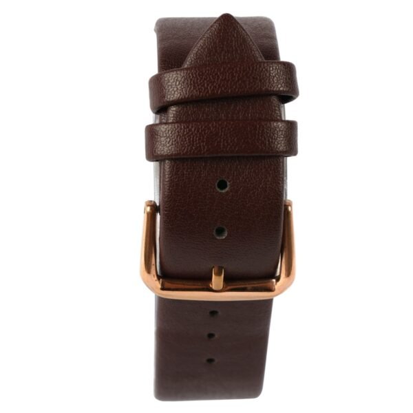 AFRA Dazzler Gents Watch | Rose Gold Case | White Dial | Brown Leather Strap | AF10302 - Image 2