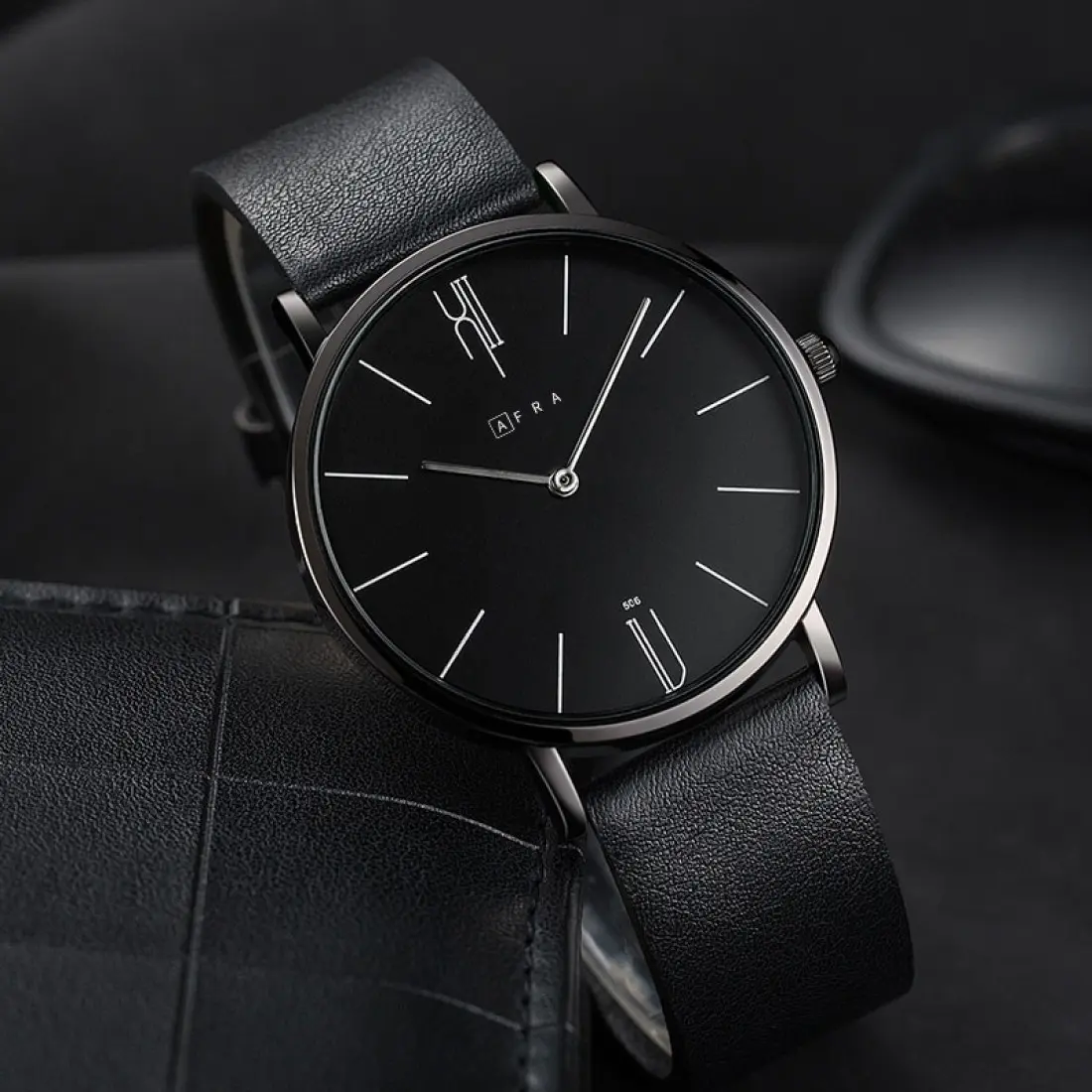 AFRA Urbanite Gents Watch | Leather Strap | Quartz Movement | 30m Water Resistant | AF10402 - Image 2