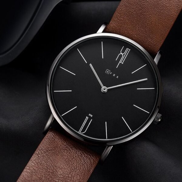 AFRA Urbanite Gentleman?s Watch, Leather Strap, Quartz, Water Resistant 30m. - Image 3
