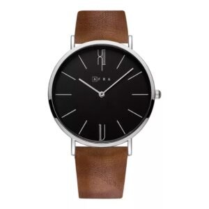 AFRA Urbanite Gentleman?s Watch, Leather Strap, Quartz, Water Resistant 30m.