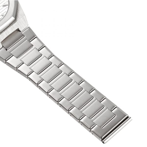 AFRA OCTAVIAN GENTS WATCH SILVER CASE WHITE DIAL SILVER BRACELET - Image 3