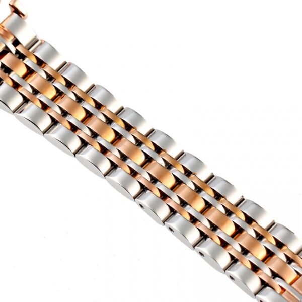 AFRA Luna Lady?s Watch, Silver Metal Alloy Case, Mop Dial, Silver Bracelet Strap With Latch, Water Resistant 30m - Image 6