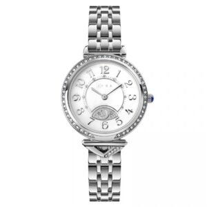 AFRA SELENE LADIES WATCH SILVER CASE WHITE DIAL SILVER BRACELET