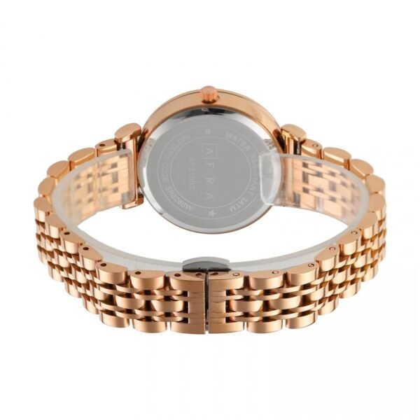 AFRA KEREN LADIES WATCH ROSE GOLD CASE SILVER DIAL ROSEGOLD BRACELET - Image 2