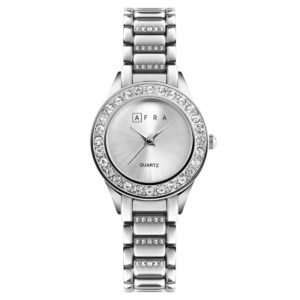 AFRA SHEIN LADIES WATCH SILVER CASE SILVER DIAL SILVER BRACELET