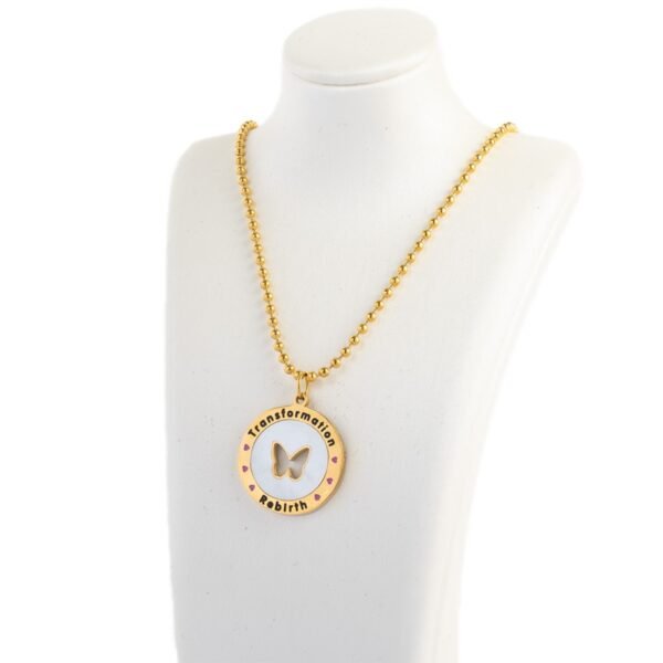 AFRA JEW Elegante gold necklace crafted from stainless steel with a timeless minimalist design. - Image 6
