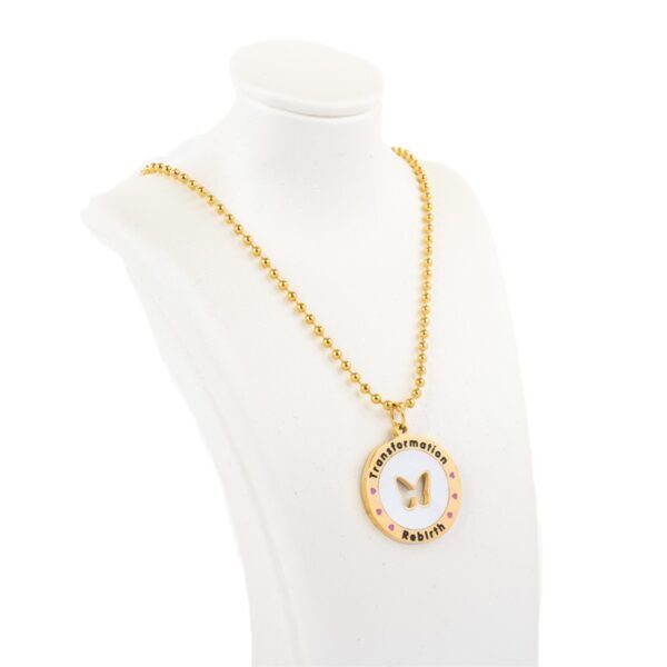 AFRA JEW Elegante gold necklace crafted from stainless steel with a timeless minimalist design. - Image 7