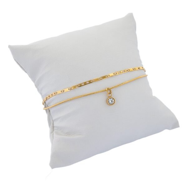 AFRA JEW Trinket Anklet | Gold Stainless Steel | Elegant Minimal Chain | AFJ24002A - Image 3