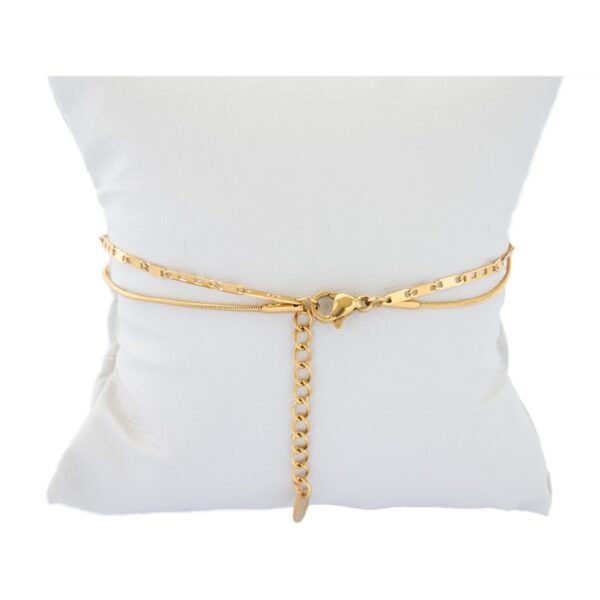 AFRA JEW Trinket Anklet | Gold Stainless Steel | Elegant Minimal Chain | AFJ24002A - Image 2