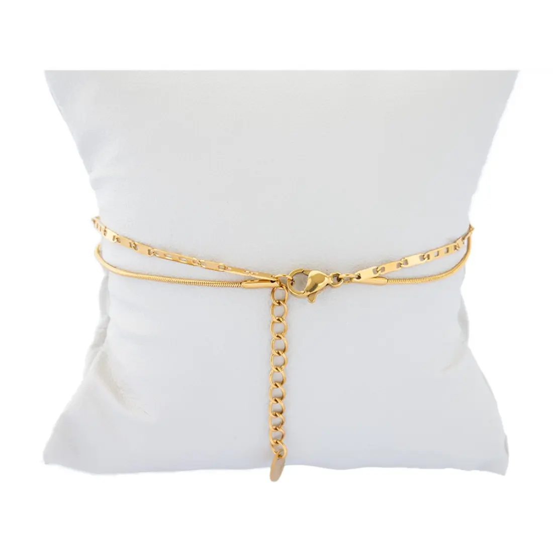 AFRA JEW Trinket Anklet | Gold Stainless Steel | Elegant Minimal Chain | AFJ24002A - Image 2