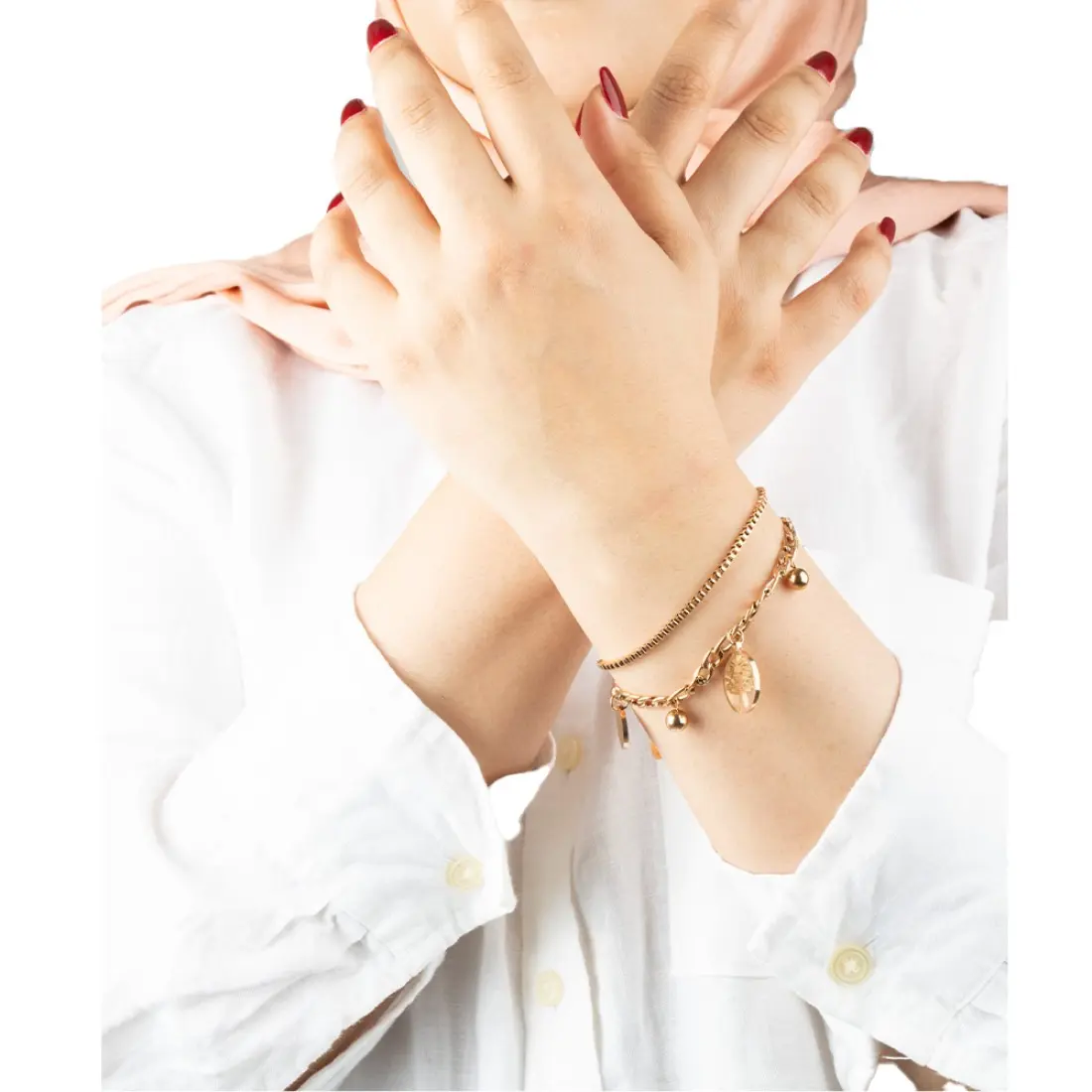 AFRA JEW Tree Bracelet | Rose Gold Stainless Steel | Tree of Life Charm | Elegant Symbolic Jewelry | AFJ12004B - Image 2