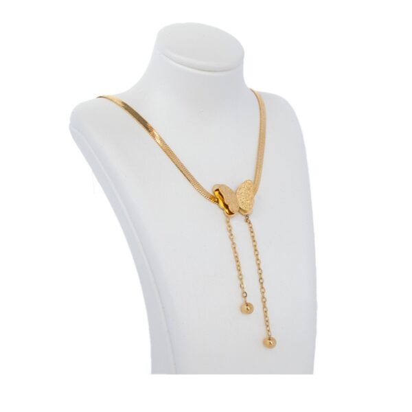 AFRA JEW Jewel Necklace | Gold Stainless Steel | Elegant Sparkle Accent | AFJ40001N - Image 3