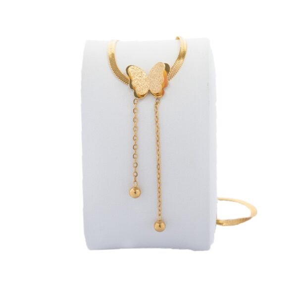 AFRA JEW Jewel Necklace | Gold Stainless Steel | Elegant Sparkle Accent | AFJ40001N - Image 4