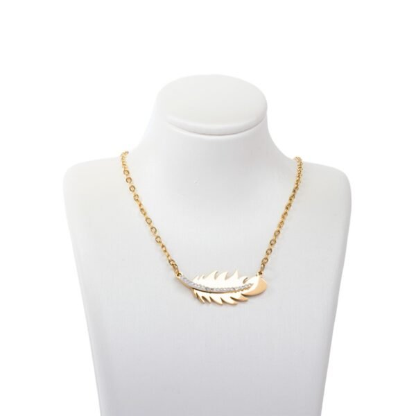 AFRA JEW PALMETTE GOLD STAINLESS STEEL NECKLACE - Image 6