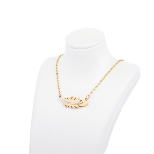 AFRA JEW PALMETTE GOLD STAINLESS STEEL NECKLACE - Image 5