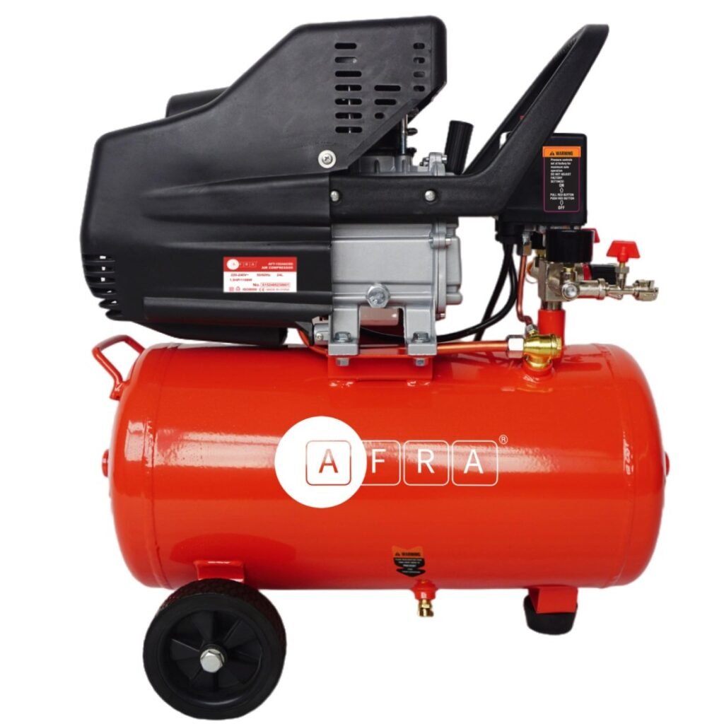 AFRA Air Compressor AFT-1524ACRD | 240V, 24L Tank, 8 Bar Pressure, Portable & Low Noise