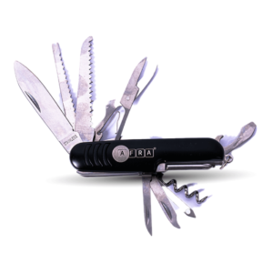 AFRA 11-in-1 Multifunction Knife - Model AF006MK | Black | Stainless Steel | Foldable Utility Tool