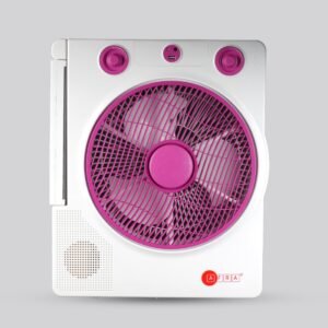 AFRA Portable Compact Fan, 220-240V, 12??, Rechargeable, Adjustable, Wide Angle Coverage, LED Light, USB Ports, Solar Charging Jack, Power Saving, AF-3200RECF, With 2 Year Warranty