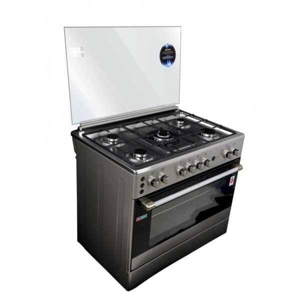 AFRA 90X60cm Free Standing Gas Oven, Stainless Steel, 5 Gas Burners, Mechanical Timer, Large Capacity Oven With Double Burners, G-MARK, ESMA, ROHS, and CB Certified, AF-90, 2 years warranty. - Image 5