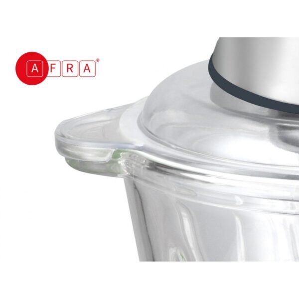 AFRA Chopper, 400W, Compact, 2.5l, Glass Jar, Stainless Steel Blades, Powerful Motor, G-Mark, ESMA, RoHS, And CB Certified, 2 Years Warranty - Image 6