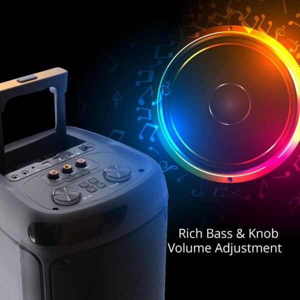 AFRA Trolley Speaker, 60 Watts, 6.5kg, Black, 4000Ma Battery, Dual Speakers, True Wireless Stereo, AF-60TSBK, 2 Years Warranty - Image 5