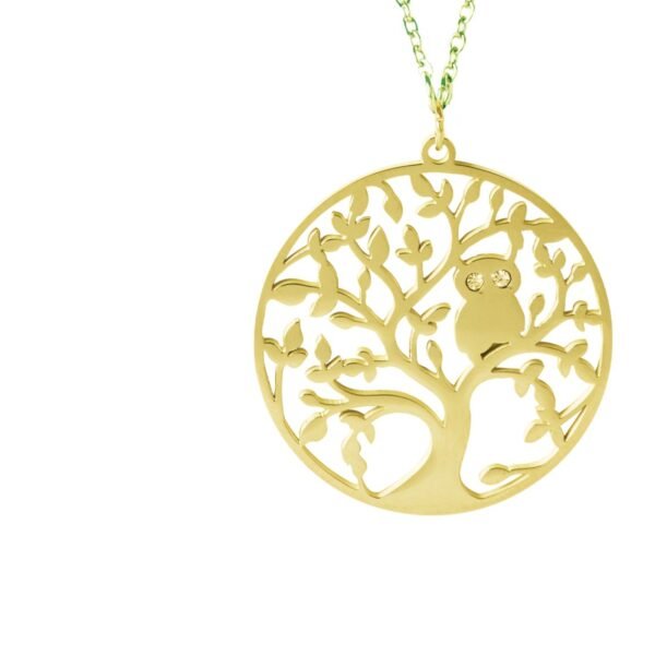 AFRA JEW TREE GOLD STAINLESS STEEL NECKLACE - Image 4