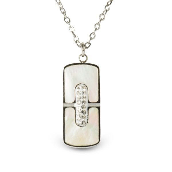 AFRA JEW Glaze Necklace | Silver Stainless Steel | Sleek Polished Finish | AFJ10002N