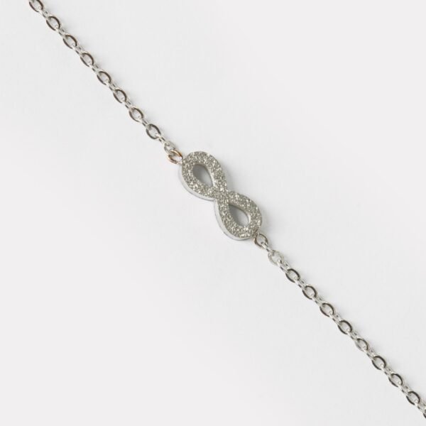 AFRA JEW INFINITE SILVER STAINLESS STEEL BRACELET - Image 3