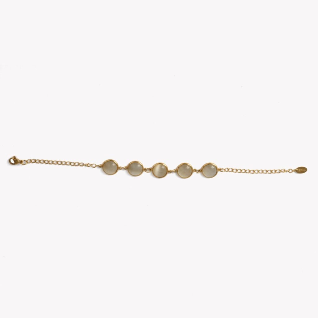 AFRA JEW Jewel Bracelet | Gold Stainless Steel | Sparkling Elegant Wristwear | Women’s Jewelry | AFJ40003B