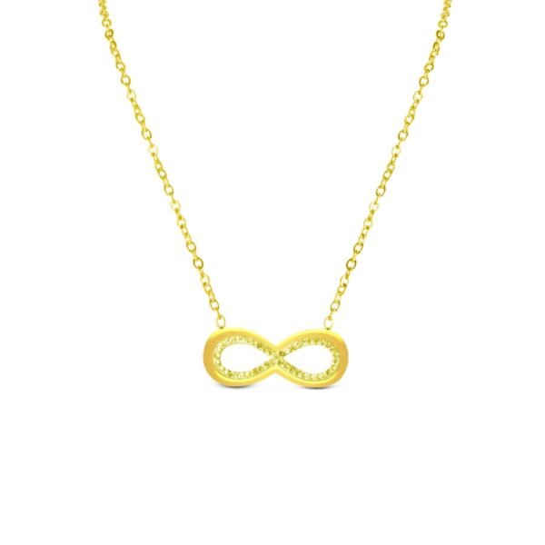 AFRA JEW Infinite Necklace | Gold Stainless Steel | Infinity Symbol Pendant | AFJ70002N - Image 3