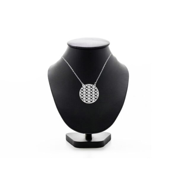 AFRA JEW Flower Necklace | Silver Stainless Steel | Delicate Floral Pendant | AFJ20001N - Image 3