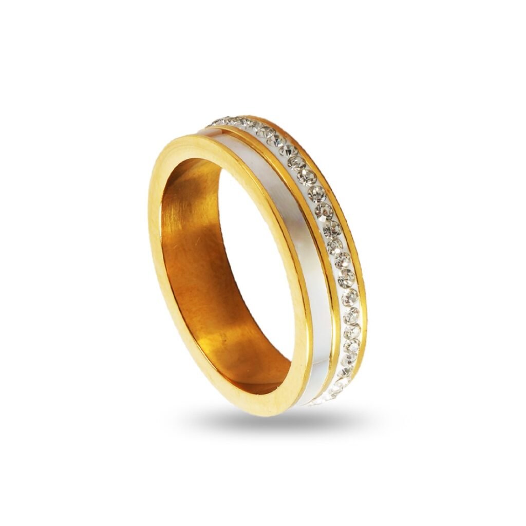 AFRA JEW Glaze Ring | Gold Stainless Steel | Sleek Polished Design | Elegant Women’s Jewelry AFJ10007R
