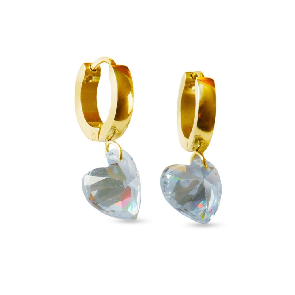AFRA JEW Jewel Earrings | Gold Stainless Steel | Sparkling Elegant Design | Modern Jewelry AFJ40007E