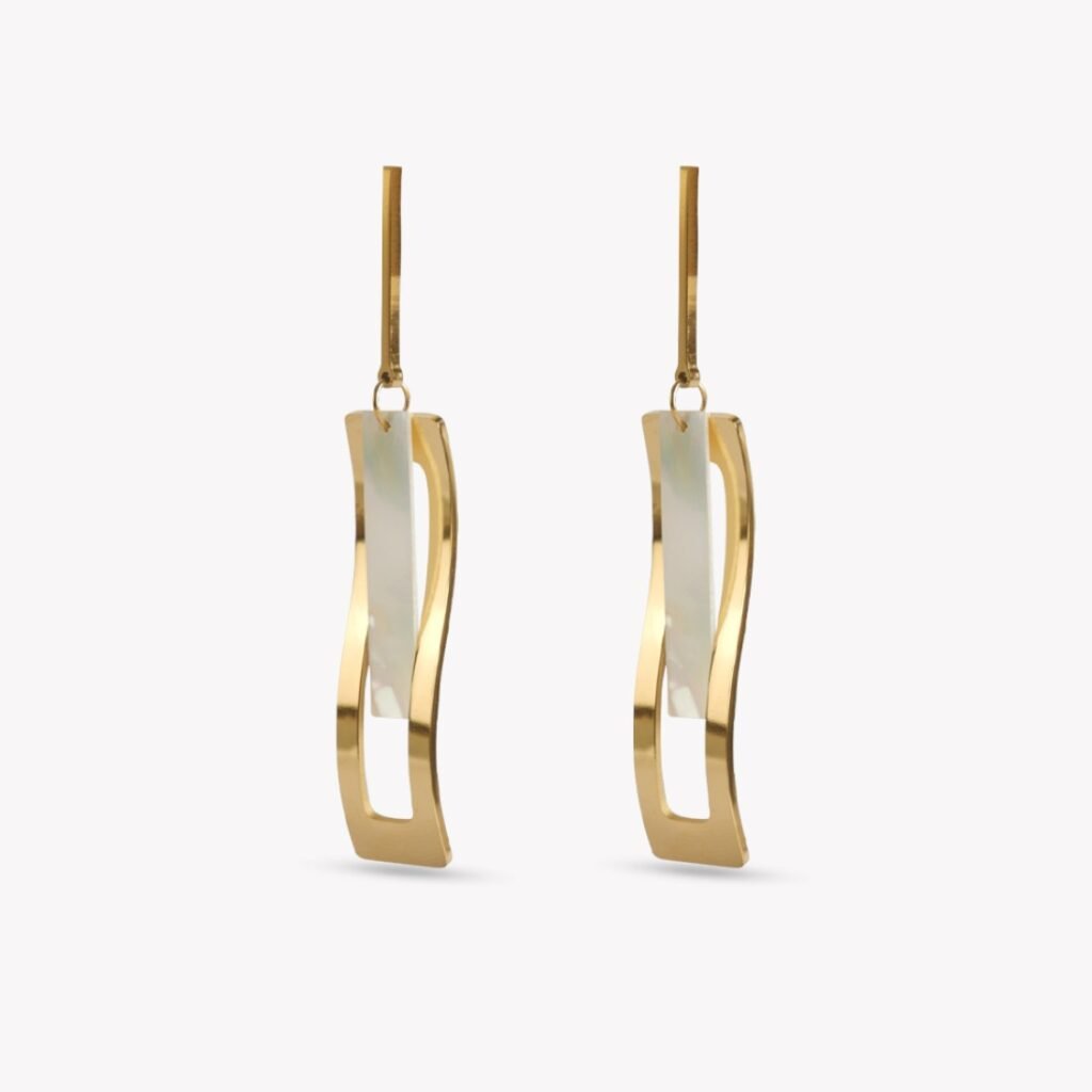 AFRA JEW Glaze Earrings | Gold Stainless Steel | Elegant Polished Finish | Timeless Jewelry AFJ10005E