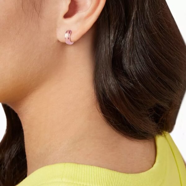 AFRA JEW Edwina Earrings | Rose Gold Stainless Steel | Minimalist Hoop Design | Elegant Everyday Jewelry AFJ23003E - Image 3