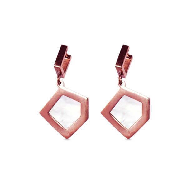 AFRA JEW GLAZE ROSEGOLD STAINLESS STEEL EARRING